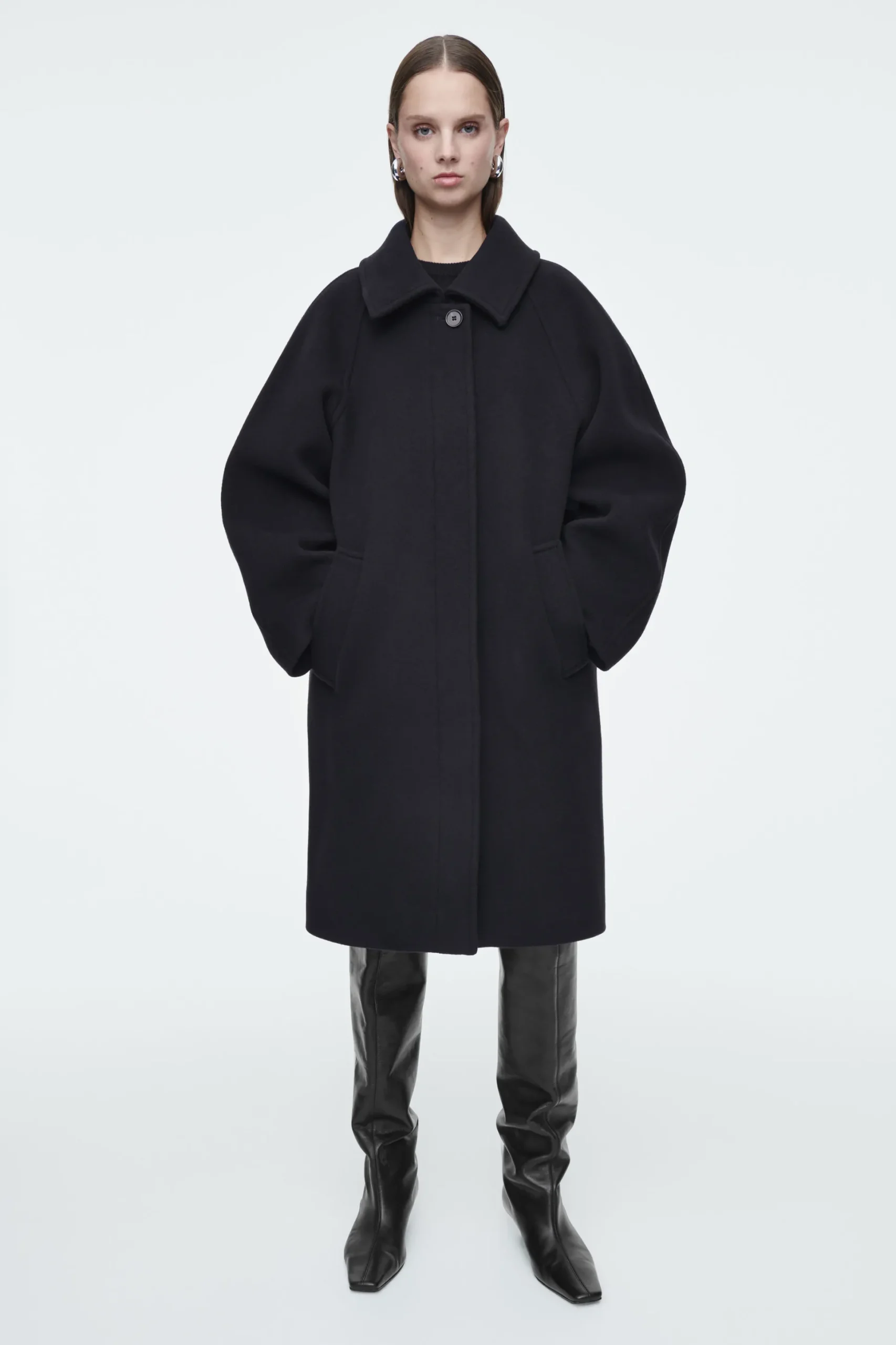 ABRIGO DE LANA OVERSIZE DE BOTONADURA SENCILLA*COS Outlet