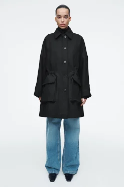 ABRIGO DE TRABAJO DE LANA OVERSIZE*COS Clearance