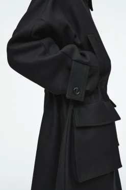 ABRIGO DE TRABAJO DE LANA OVERSIZE*COS Clearance
