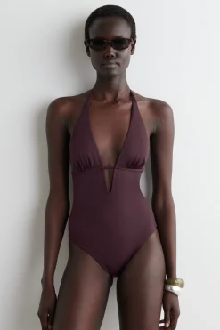 BAÑADOR CON CUELLO DE PICO PRONUNCIADO*COS Online