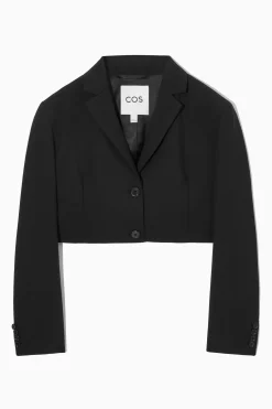 BLAZER CROPPED DE LANA REGULAR FIT*COS Fashion