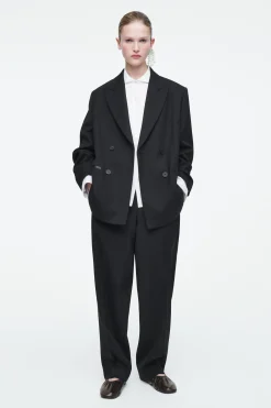 BLAZER DE CORTE SASTRE CON SOLAPAS DE PICO*COS Discount