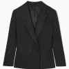 BLAZER DE ESMOQUIN DE LANA CON HOMBRERAS*COS New