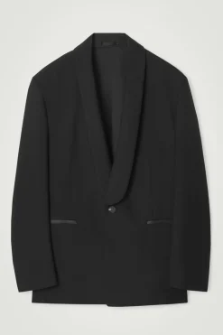 BLAZER DE LANA CON CUELLO ESMOQUIN*COS Outlet