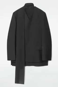 BLAZER DE LANA CON DETALLE DE BUFANDA*COS Outlet