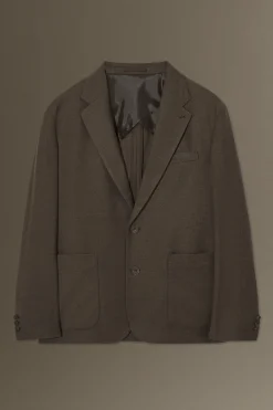 BLAZER DE LANA Y FRANELA DE CORTE RECTO*COS Sale