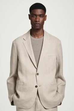 BLAZER DE LINO CON BOTONADURA SENCILLA*COS Fashion