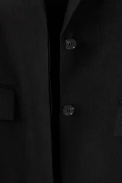 BLAZER DE LINO CON BOTONADURA SENCILLA RELAXED FIT*COS New
