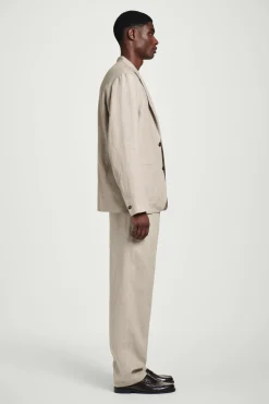 BLAZER DE LINO CON BOTONADURA SENCILLA*COS Fashion