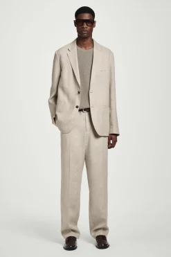 BLAZER DE LINO CON BOTONADURA SENCILLA*COS Fashion