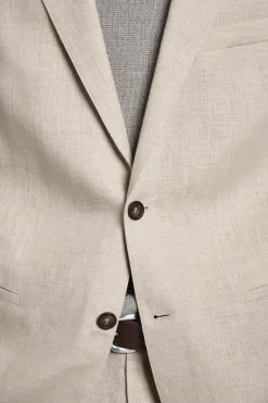 BLAZER DE LINO CON BOTONADURA SENCILLA*COS Fashion