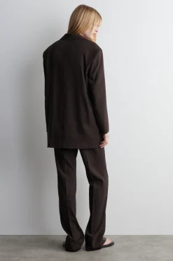 BLAZER DE LINO CON BOTONADURA SENCILLA*COS Sale