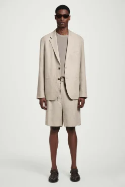 BLAZER DE LINO CON BOTONADURA SENCILLA*COS Fashion