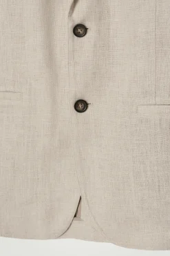 BLAZER DE LINO CON BOTONADURA SENCILLA*COS Fashion