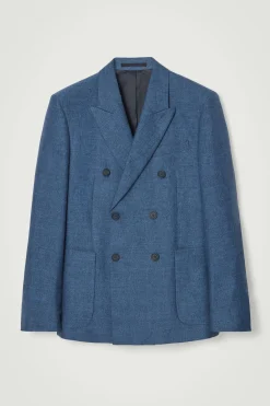 BLAZER DE LINO DOBLE BOTONADURA REGULAR FIT*COS Online