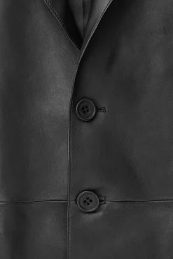 BLAZER DE PIEL DE BOTONADURA SENCILLA*COS Clearance