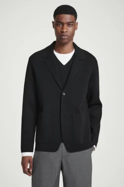BLAZER DE PUNTO DE LANA MERINO REGULAR FIT*COS Online