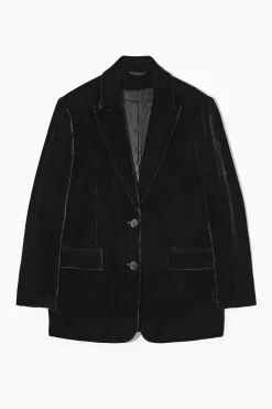 BLAZER DE TERCIOPELO EN MEZCLA DE SEDA REGULAR FIT*COS Hot