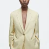 BLAZER LARGO MEZCLA DE LINO REGULAR FIT*COS Outlet