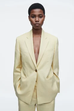 BLAZER LARGO MEZCLA DE LINO REGULAR FIT*COS Outlet