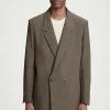 BLAZER MEZCLA DE LANA DOBLE BOTONADURA RELAXED FIT*COS New