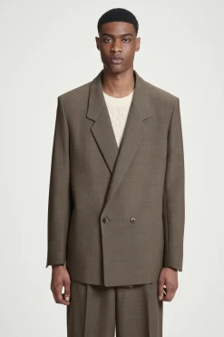 BLAZER MEZCLA DE LANA DOBLE BOTONADURA RELAXED FIT*COS New