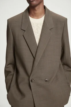BLAZER MEZCLA DE LANA DOBLE BOTONADURA RELAXED FIT*COS New