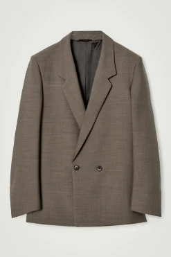 BLAZER MEZCLA DE LANA DOBLE BOTONADURA RELAXED FIT*COS New