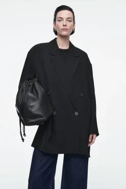 BLAZER OVERSIZE DE DOBLE BOTONADURA DRAPEADO*COS Clearance