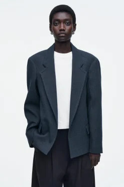 BLAZER OVERSIZE DE LOOK DENIM Y HOMBROS EXAGERADOS*COS Best