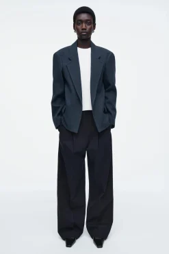 BLAZER OVERSIZE DE LOOK DENIM Y HOMBROS EXAGERADOS*COS Best