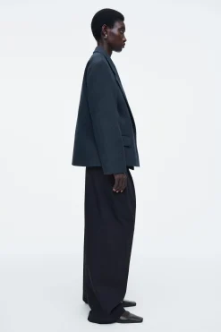 BLAZER OVERSIZE DE LOOK DENIM Y HOMBROS EXAGERADOS*COS Best