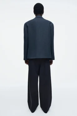 BLAZER OVERSIZE DE LOOK DENIM Y HOMBROS EXAGERADOS*COS Best