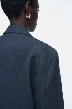 BLAZER OVERSIZE DE LOOK DENIM Y HOMBROS EXAGERADOS*COS Best