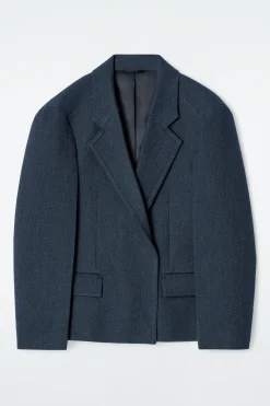 BLAZER OVERSIZE DE LOOK DENIM Y HOMBROS EXAGERADOS*COS Best