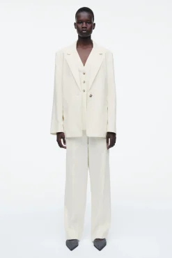 BLAZER SUPERPUESTO EN MEZCLA DE LINO*COS Discount