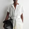 BLUSA CON CAPAS Y CINTURÓN DE LAZADA*COS Clearance
