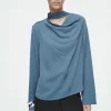 BLUSA CON DETALLE DE PAÑUELO DRAPEADA*COS Discount