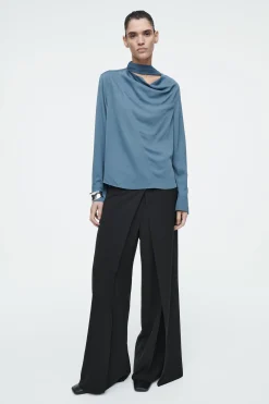BLUSA CON DETALLE DE PAÑUELO DRAPEADA*COS Discount
