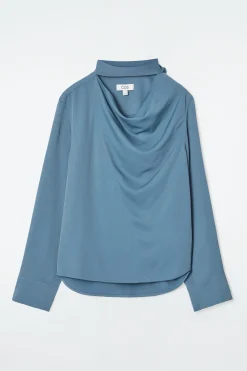 BLUSA CON DETALLE DE PAÑUELO DRAPEADA*COS Discount