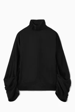 BLUSA DE CUELLO ALTO Y MANGAS PLISADAS*COS Hot
