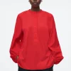 BLUSA DE SEDA CON MANGA GLOBO*COS Fashion