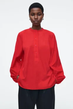 BLUSA DE SEDA CON MANGA GLOBO*COS Fashion
