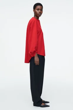BLUSA DE SEDA CON MANGA GLOBO*COS Fashion