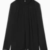 BLUSA DE SEDA TRANSPARENTE PLISADA OVERSIZE*COS Hot