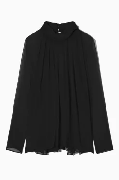 BLUSA DE SEDA TRANSPARENTE PLISADA OVERSIZE*COS Hot