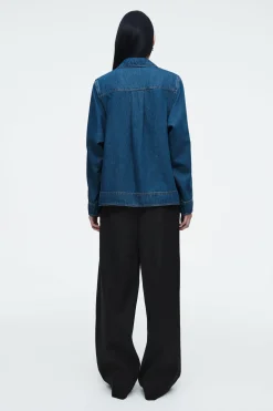 BLUSA DENIM CON MEDIA CREMALLERA*COS Outlet