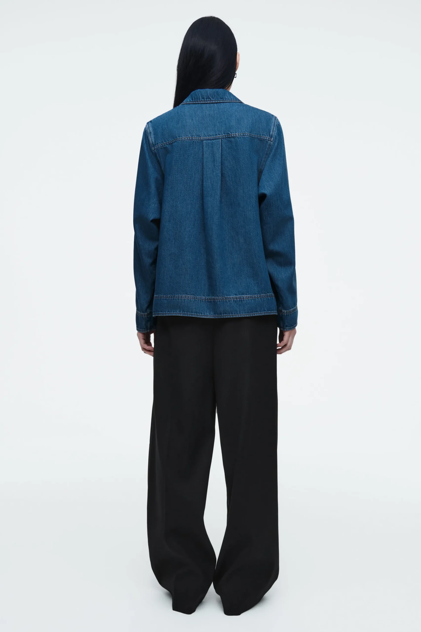 BLUSA DENIM CON MEDIA CREMALLERA*COS Outlet