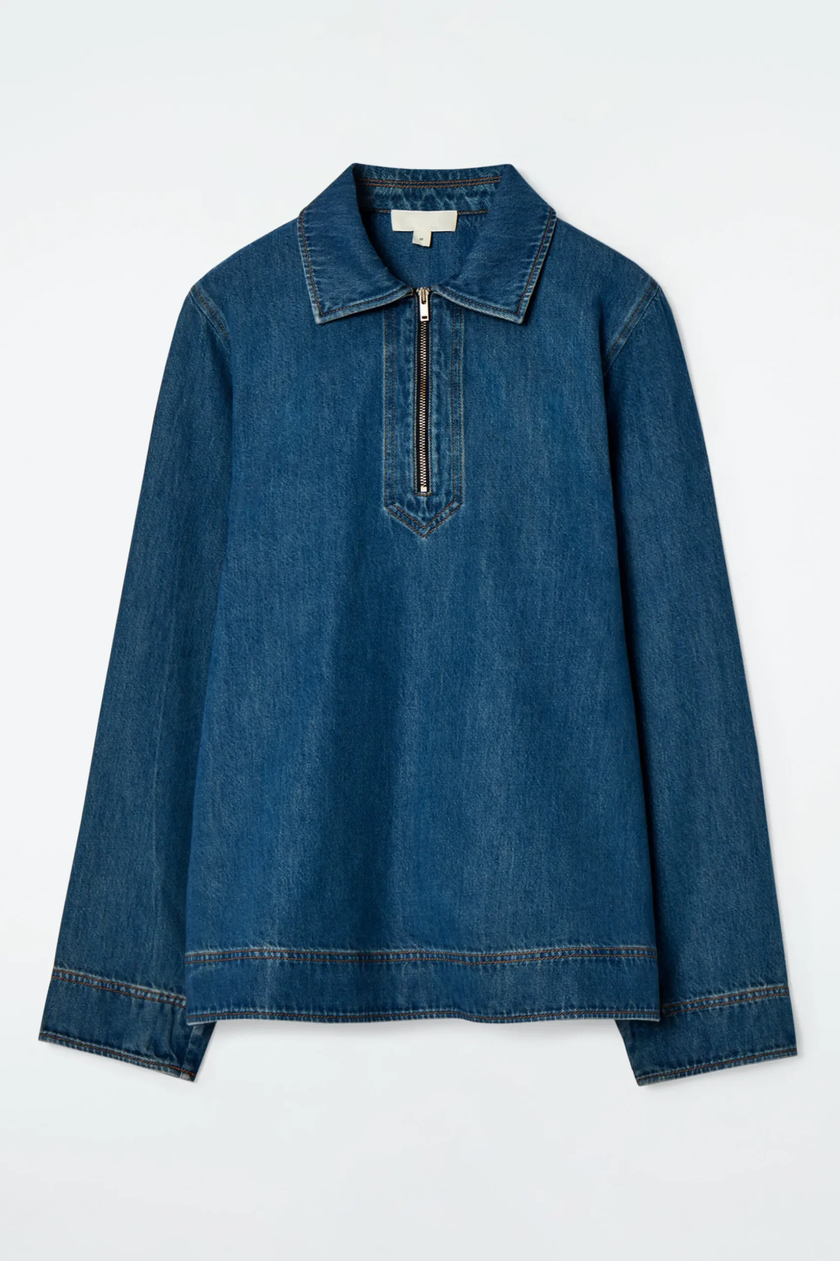 BLUSA DENIM CON MEDIA CREMALLERA*COS Outlet