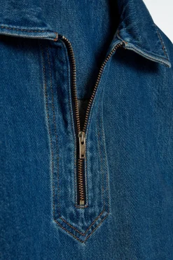 BLUSA DENIM CON MEDIA CREMALLERA*COS Outlet